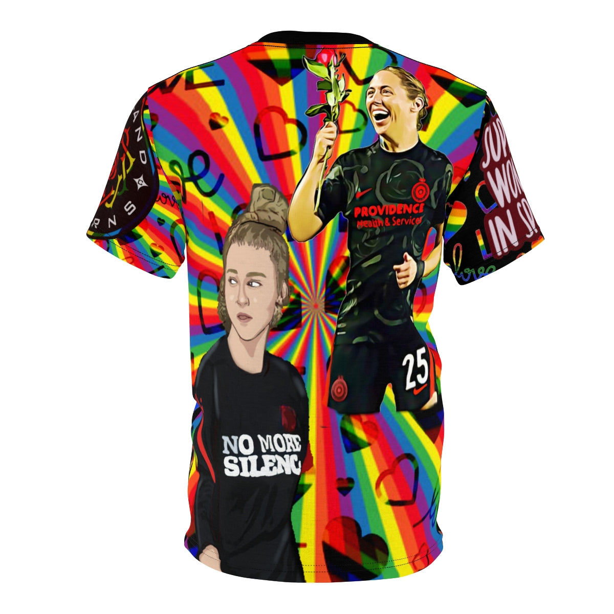Portland Thorns Pride all over T-Shirt print custom art