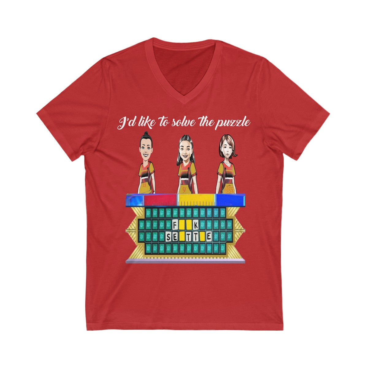Women Game show Custom v cut shirt #1