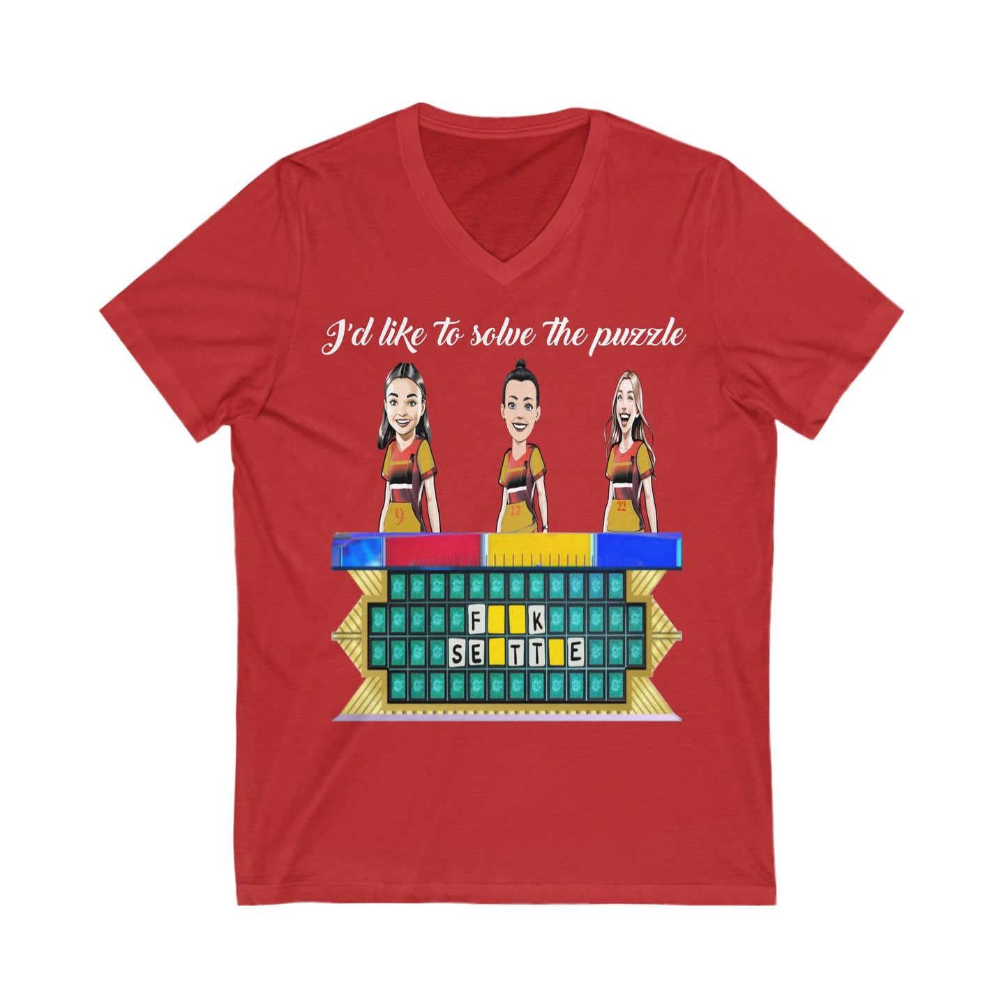 Women Game show Custom v cut shirt #2