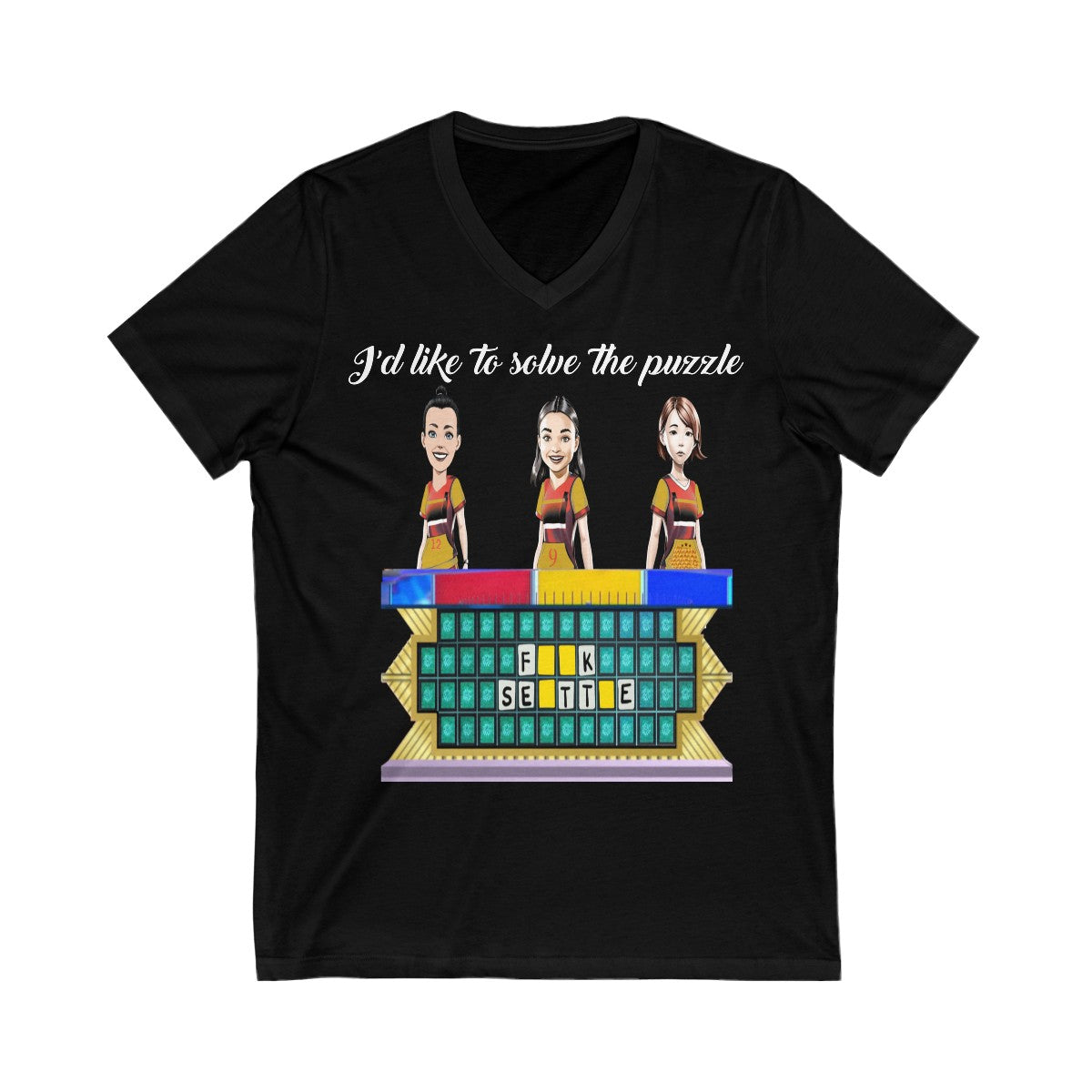 Women Game show Custom v cut shirt #1