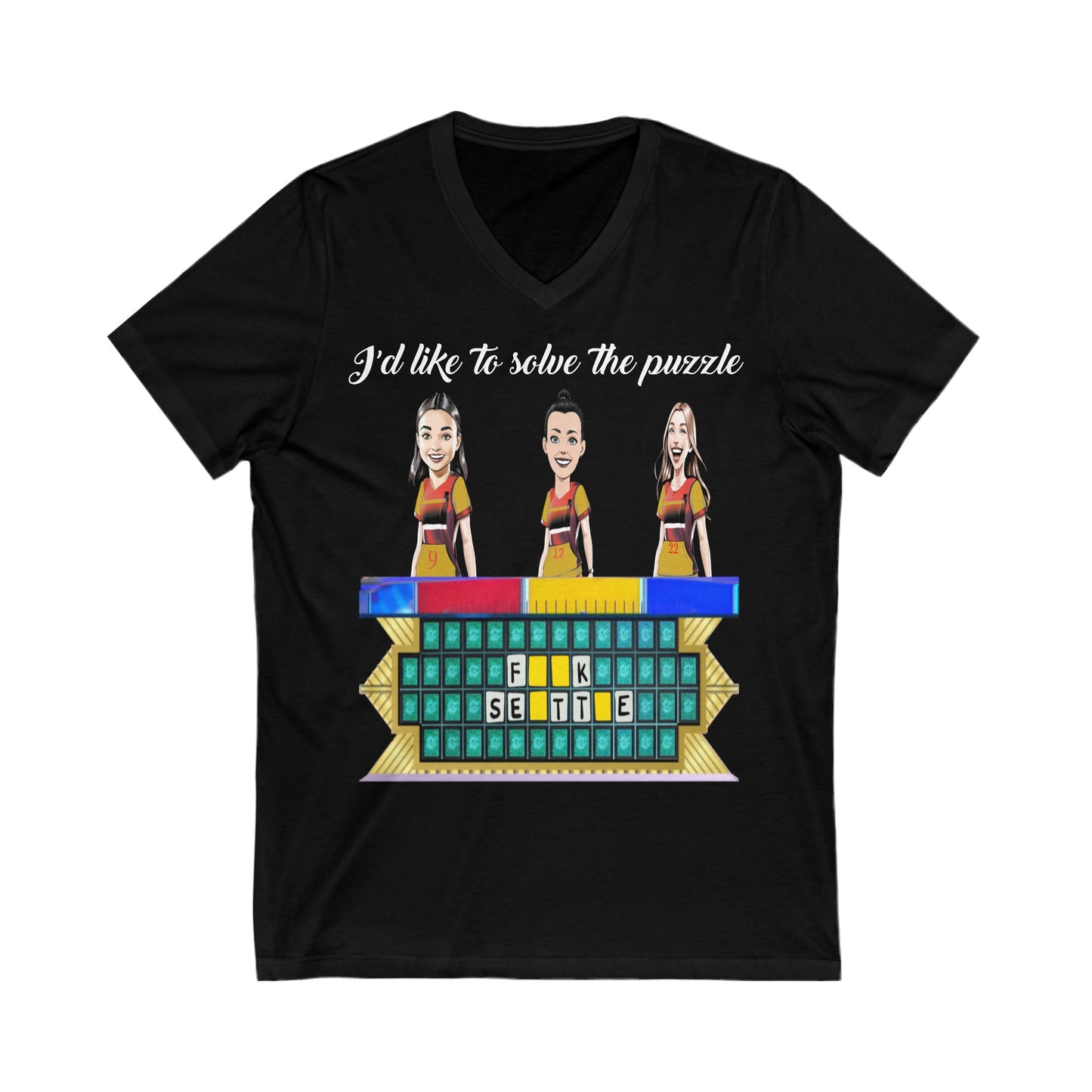 Women Game show Custom v cut shirt #2