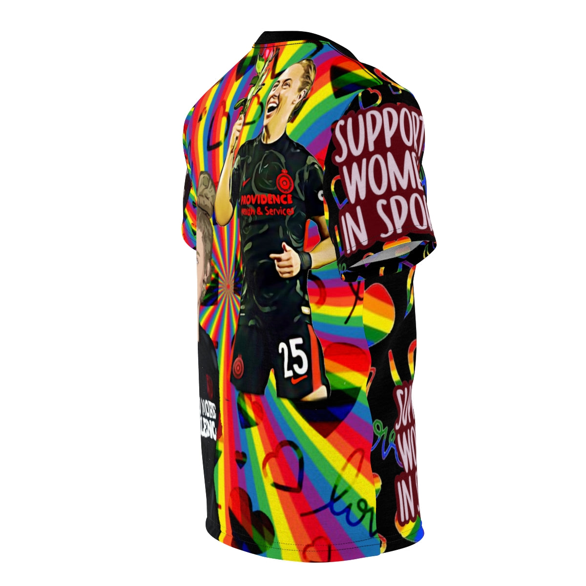 Portland Thorns Pride all over T-Shirt print custom art