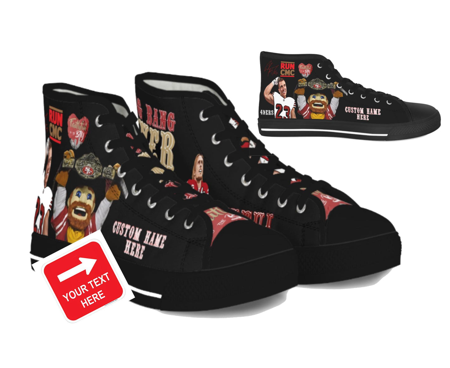 49ers #1 Custom NAME shoes
