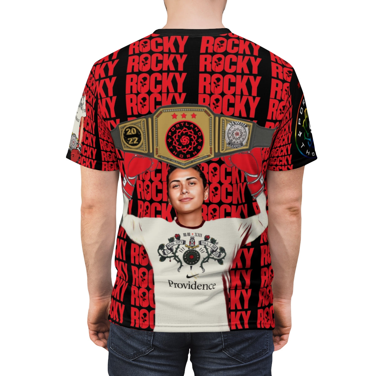 Portland Thorns Rocky all over T-Shirt print custom art