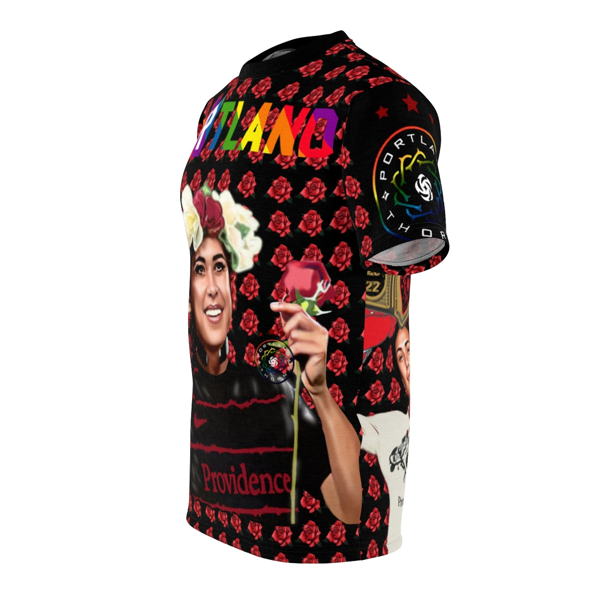 Portland Thorns Rocky all over Pride T-Shirt print custom art
