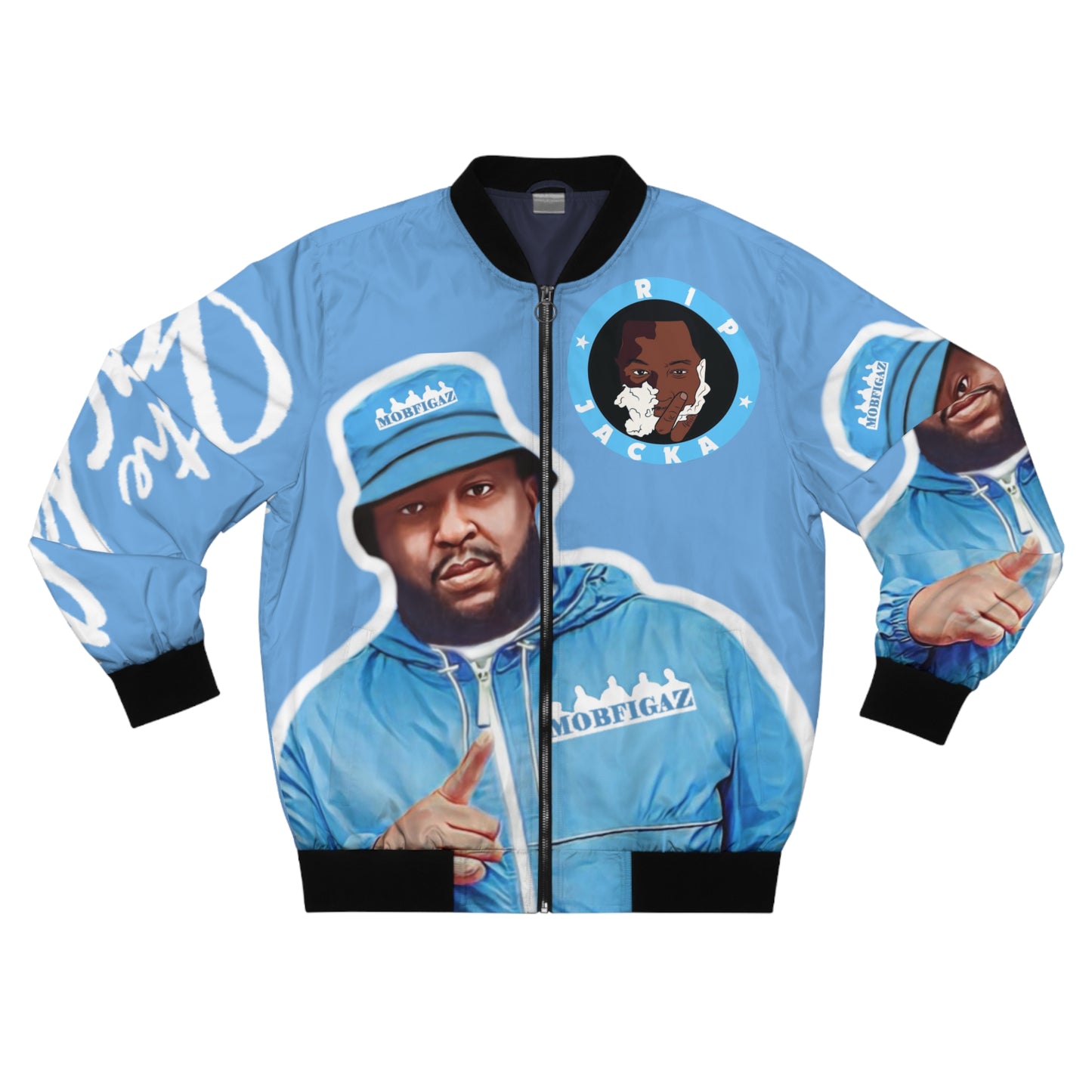 Jacka sky blue Custom Bomber Jacket