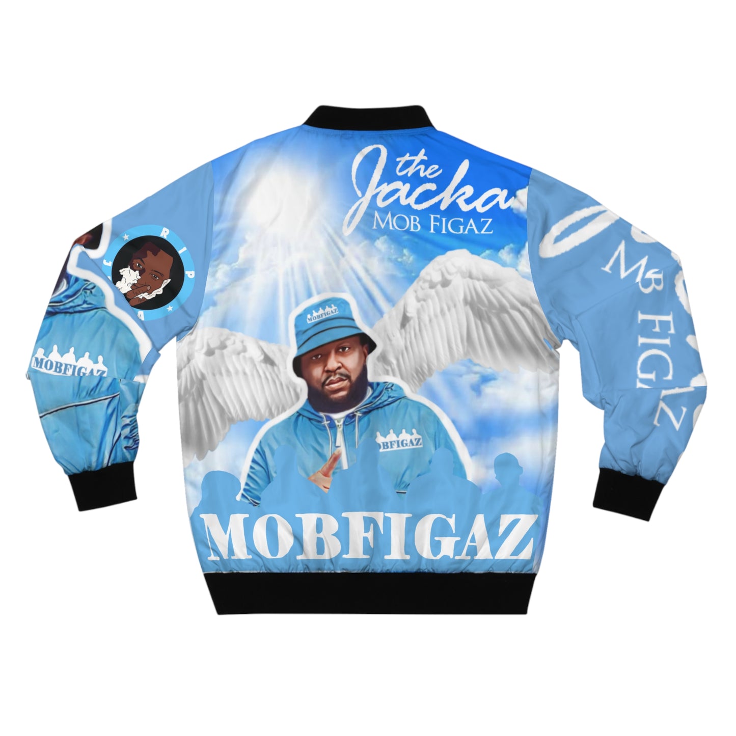 Jacka sky blue Custom Bomber Jacket