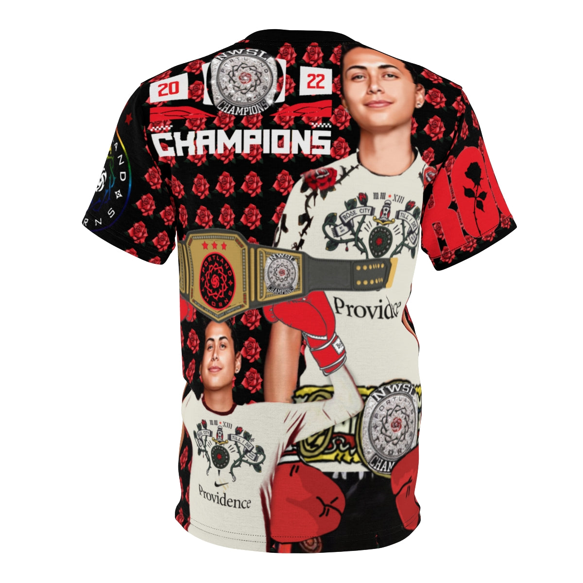 Portland Thorns Rocky  all over Pride  T-Shirt print custom art