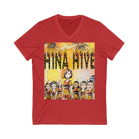 Hina Hive Custom Womens Cut Shirt red