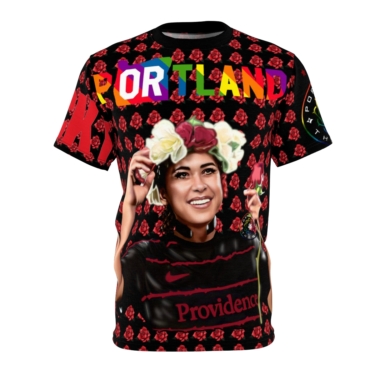 Portland Thorns Rocky  all over Pride  T-Shirt print custom art