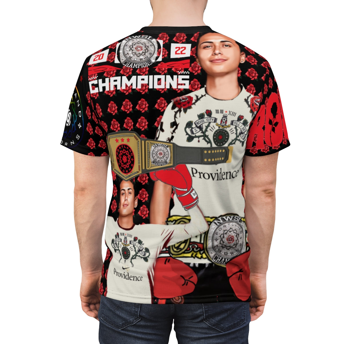 Portland Thorns Rocky  all over Pride  T-Shirt print custom art