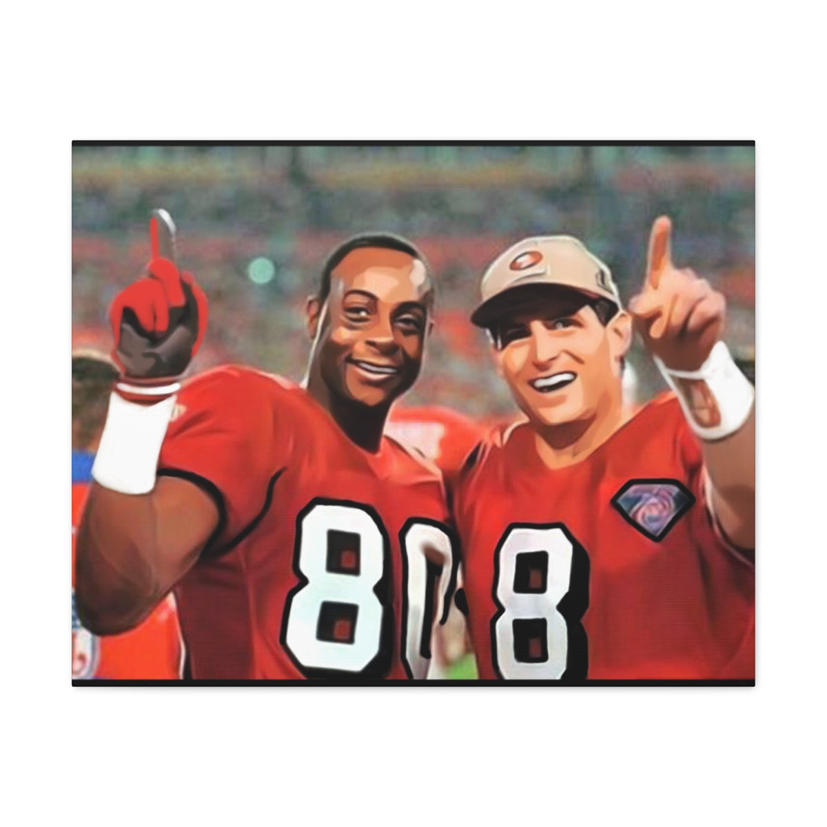 Steve Young and Jerry Rice Super Bowl Champs '94 49ers Custom Canvas Gallery Wraps (Copy)